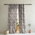 Color Blot Geometric Cocoa Brown Heavy Satin Room Darkening Curtains Set Of 2 - (DS234B)