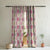 BloomBlock Floral Hot Pink Heavy Satin Room Darkening Curtains Set Of 2 - (DS236A)
