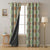 BloomBlock Floral Grass Green Heavy Satin Blackout curtains Set Of 2 - (DS236B)