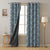 Basket of Petals Indie Slate Grey Heavy Satin Blackout curtains Set Of 2 - (DS239A)