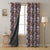 Angelic Garden Kids Burnt umber Brown Heavy Satin Blackout curtains Set Of 2 - (DS241A)