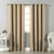 Jacquard Room Darkening Curtains in Vanilla Cream Beige Set Of 2 - (P246)