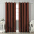 Jacquard Room Darkening Curtains in Brick Red Set Of 2 - (P247)