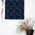 Tropical Palm Floral Midnight Blue Satin Roman Blind (DS258A)