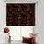 Tropical Palm Floral Chocolate Brown Satin Roman Blind (DS258E)