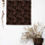 Tropical Palm Floral Chocolate Brown Satin Roman Blind (DS258E)
