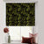 Tropical Palm Floral Olive Green Satin Roman Blind (DS258F)