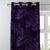 Tropical Palm Floral Deep Purple Heavy Satin Blackout curtains Set Of 2 - (DS258G)