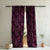 Tropical Palm Floral Rosewood Pink Heavy Satin Room Darkening Curtains Set Of 2 - (DS258H)