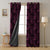 Tropical Palm Floral Rosewood Pink Heavy Satin Blackout curtains Set Of 2 - (DS258H)