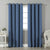 Jacquard Room Darkening Curtains in Steel Blue Set Of 2 - (P25)