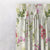Lovely Lavender Floral Pale Beige Heavy Satin Blackout Curtains Set Of 2 - (DS260A)