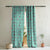 Vine Charm Floral Turquoise Heavy Satin Room Darkening Curtains Set Of 2 - (DS261A)