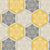 HexaGlam Geometric Burnt-Yellow Wallpaper Swatch -(DS266A)