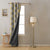 HexaGlam Geometric YBurnt Yellow Heavy Satin Blackout Curtains Set Of 1pc - (DS266A)