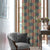 HexaGlam Geometric Red Heavy Satin Blackout curtains Set Of 2 - (DS266D)