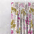 Chromatic Foliage Floral Rose Pink Heavy Satin Blackout Curtains Set Of 2 - (DS271A)