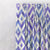 Chromatic Ikat Geometric Classic Blue Heavy Satin Room Darkening Curtains Set Of 1pc - (DS276B)