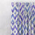 Chromatic Ikat Geometric Classic Blue Heavy Satin Room Darkening Curtains Set Of 2 - (DS276B)