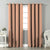 Jacquard Room Darkening Curtains in Apricot Orange Set Of 2 - (P279)