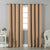 Jacquard Room Darkening Curtains in Peach Pink Set Of 2 - (P27)