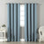 Jacquard Room Darkening Curtains in Carribean Blue Set Of 2 - (P297)