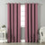 Jacquard Room Darkening Curtains in Brown Pink Set Of 2 - (P302)