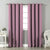 Jacquard Room Darkening Curtains in Simple Pink Set Of 2 - (P304)