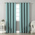 Jacquard Room Darkening Curtains in Middle Blue Green Set Of 2 - (P305)