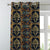 Grapevine Glory Floral Deep Blue Heavy Satin Room Darkening Curtains Set Of 2 - (DS323A)