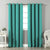 Jacquard Room Darkening Curtains in Turquoise Blue Set Of 2 - (P338)