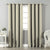 Jacquard Room Darkening Curtains in Oat Beige Set Of 2 - (P339)