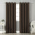 Jacquard Room Darkening Curtains in Oak Brown Set Of 2 - (P340)