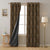 Majestic Butta Indie Cocoa Brown Heavy Satin Blackout Curtains Set Of 2 - (DS344A)