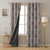 Leafy Charms Indie Wine Heavy Satin Blackout curtains Set Of 2 - (DS347C)