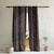Mini Floral Trellis Floral Chocolate Brown Heavy Satin Room Darkening Curtains Set Of 2 - (DS357C)