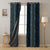 Mini Floral Trellis Floral Midnight Blue Heavy Satin Room Darkening Curtains Set Of 2 - (DS357D)