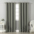 Jacquard Room Darkening Curtains in Stone Grey Set Of 2 - (P357)