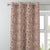 Blossoming Vines Floral Peach Pink Heavy Satin Blackout Curtains Set Of 1pc - (DS367A)