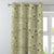 Blossoming Vines Floral Tea Green Heavy Satin Blackout curtains Set Of 2 - (DS367B)