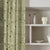 Blossoming Vines Floral Tea Green Heavy Satin Blackout curtains Set Of 2 - (DS367B)