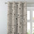 Blossoming Vines Floral Sand Grey Heavy Satin Blackout curtains Set Of 2 - (DS367D)