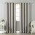 Jacquard Room Darkening Curtains in Chinese Silver Set Of 2 - (P373)