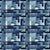Abstract Symmetry Upholstery Fabric Swatch Midnight-Blue -(DS392A)