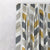Abstract Cubes Geometric Mustard Yellow Heavy Satin Blackout Curtains Set Of 1pc - (DS395A)