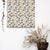 Abstract Cubes Geometric Mustard Yellow Satin Roman Blind (DS395A)