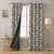 Abstract Cubes Geometric Mustard Yellow Heavy Satin Blackout Curtains Set Of 2 - (DS395A)