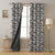 Abstract Cubes Geometric Coffee Brown Heavy Satin Blackout curtains Set Of 2 - (DS395B)