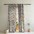 Abstract Cubes Geometric Brown Heavy Satin Room Darkening Curtains Set Of 2 - (DS395D)