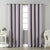 Jacquard Room Darkening Curtains in White Lilac Pink Set Of 2 - (P395)